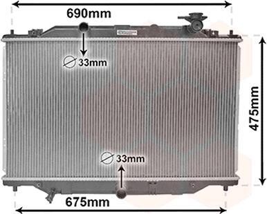 Радиатор охлаждения MAZDA CX-5 Van Wezel 27002270