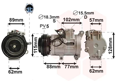 Компресор кондиціонера MAZDA 3 06/09 > 13 Van Wezel 2700K276