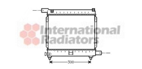 Радиатор охлаждения двигателя W124/W201 MT 18/20/23 -AC Van Wezel 30002039