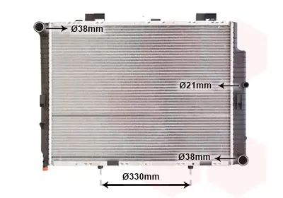 Радіатор охолодження MERCEDES E II (210) (вир-во) Van Wezel 30002287 (фото 1)