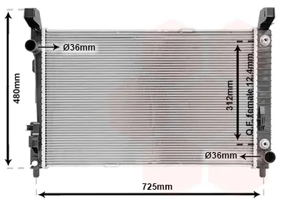 Радіатор охолодження двигуна MERCEDES A W169/ B W245 04>12 Van Wezel 30002364 (фото 1)