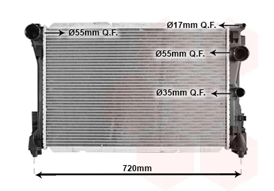 Радіатор охолодження MB E-class (W212) 2.2 CDi (OM651) 09- Van Wezel 30002693