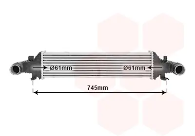 Интеркулер MERCEDES SERIE 204/ CLAS/ GLK (пр-во) Van Wezel 30004593 (фото 1)