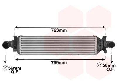 Інтеркулер MERCEDES-BENZ A-Series 1.5D 12- (вир-во) Van Wezel 30004659 (фото 1)