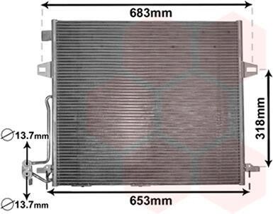 Конденсор кондиционера MBW164(ML)/W251(R) AT 05- Van Wezel 30005406