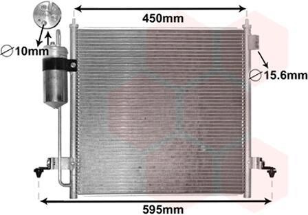 Конденсор кондиционера MITSUBISHI L200 06&gt;15 Van Wezel 32005218 (фото 1)