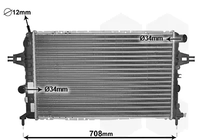 Радіатор охолодження двигуна ASTRAG 1.7 TD / 2.0 DTi MT Van Wezel 37002252 (фото 1)
