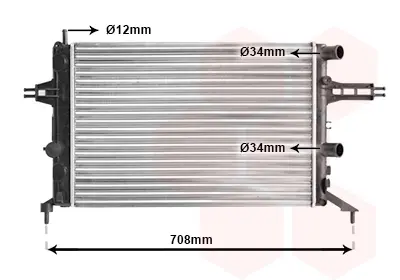 Радиатор охлаждения двигателя ASTRA G MT -AC 98-04 Van Wezel 37002257 (фото 1)