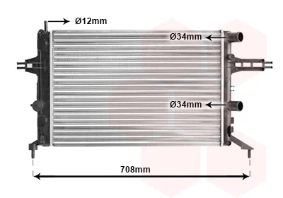 Радиатор охлаждения двигателя ASTRA G MT -AC 98-04 Van Wezel 37002257