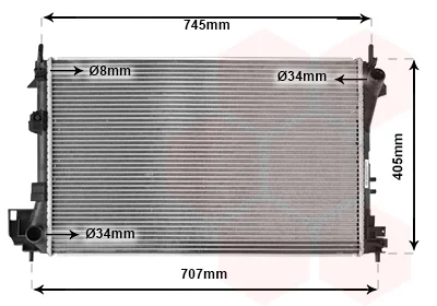 Радіатор охолодження двигуна VECTRA C/SIGNUM MT +AC 02 Van Wezel 37002340