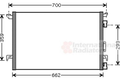 Конденсор кондиционера VECTRA C/SIGNUM NT-DIES Van Wezel 37005333