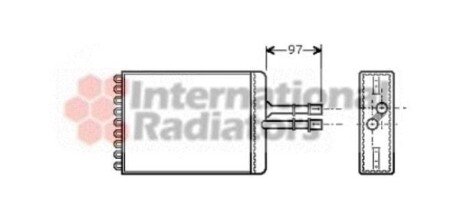 Теплообменник, отопление салона Van Wezel 37006216