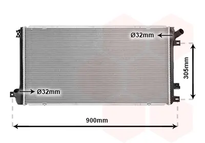 Радіатор охолодження двигуна OPEL MOVANO /MASTER 03>10 Van Wezel 43002408 (фото 1)