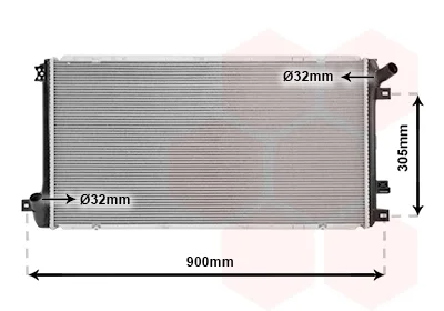 Радіатор охолодження двигуна OPEL MOVANO /MASTER 03>10 Van Wezel 43002408