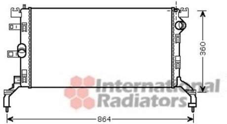 Радиатор охлаждения RENAULT LAGUNA 10/07>15 Van Wezel 43002415