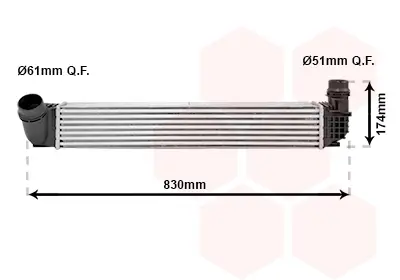Интеркулер RENAULT MEGANE3 20i/19dCi MT 08- (пр-во) Van Wezel 43004411 (фото 1)