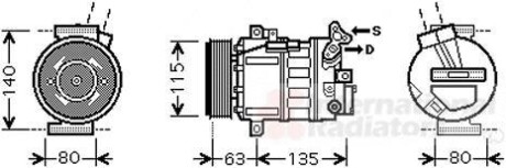 Компрессор кондиционера NISSAN/ RENAULT Van Wezel 4300K486