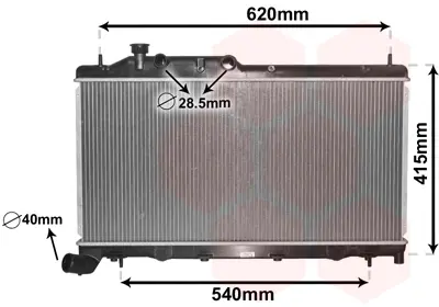 Радіатор охолодження SUBARU IMPREZA/ FORESTER 2.0D 08- (вир-во) Van Wezel 51002105 (фото 1)