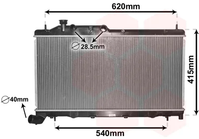 Радіатор охолодження SUBARU IMPREZA/ FORESTER 2.0D 08- (вир-во) Van Wezel 51002105