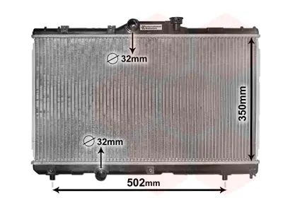 Радиатор охлаждения двигателя COROLLA AE101 MT 92-99 Van Wezel 53002147 (фото 1)