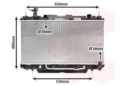 Радиатор охлаждения двигателя FUNCR/RAV4 20i AT +-AC 00 Van Wezel 53002301 (фото 1)