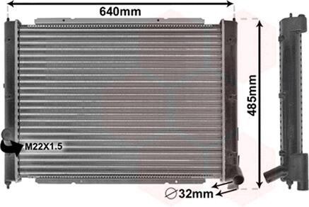 Радиатор охлаждения двигателя VW TRANSP/SYNCR 81-90 Van Wezel 58002034