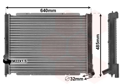 Радиатор охлаждения двигателя VW TRANSP/SYNCR 81-90 Van Wezel 58002034
