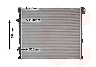 Радіатор охолодження VOLKSWAGEN CRAFTER 1/17+ (вир-во) Van Wezel 58012731 (фото 1)