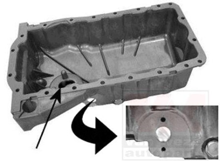 Поддон, масляный картера двигателя VAG Golf,Bora,A3 1.8 +Sens. (Wan Wezel) Van Wezel 5888073