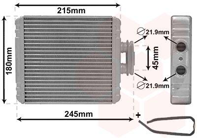 Радіатор пічки Audi A1/Seat Toledo/Skoda Fobia/VW Polo 1.0-2.0 12- Van Wezel 76016700