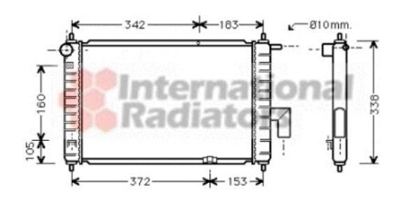 Радиатор охлаждения двигателя MATIZ 2 0.8 MT +-AC 01- Van Wezel 81002046