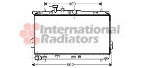 Радиатор охлаждения HYUNDAI MATRIX (FC) (01-) 1.6 i Van Wezel 82002097