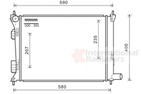 Радиатор охлаждения RIO/ ACCENT MT 11- Van Wezel 82002277