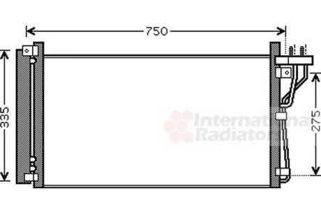 Конденсор кондиционера GRANDEUR/XG/MAGENTIS 05- Van Wezel 82005184