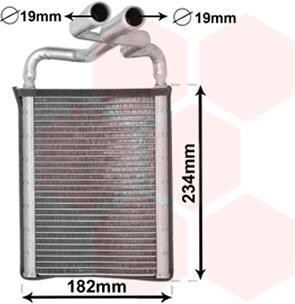 Теплообменник, отопление салона Van Wezel 82006356