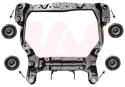 Підрамник передній HYUNDAI ACCENT/ KIA RIO 05>06/11 (вир-во) Van Wezel 8226690