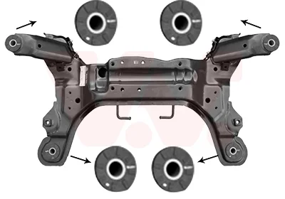 Подрамник передний HYUNDAI MATRIX (Пр-во) Van Wezel 8245690