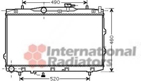 Радиатор охлаждения двигателя CERATO 16i/20i MT 04- Van Wezel 83002074