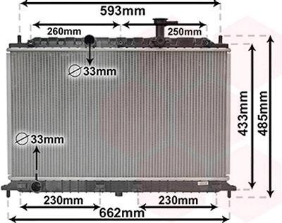 Радиатор охлаждения KIA RIO II (JB) (05-) 1.4i / 1.6i механика Van Wezel 83002077