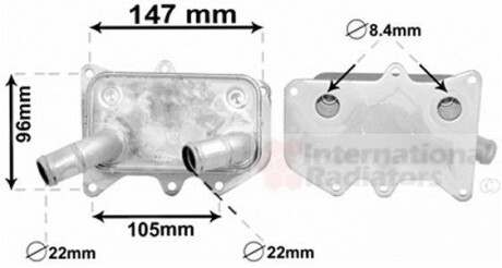 Радиатор масляный iX35/SantaF/Sorento 09- Van Wezel 83003215