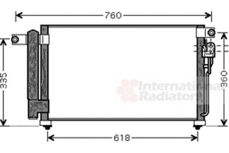 Радиатор кондиционера KIA RIO Van Wezel 83005081