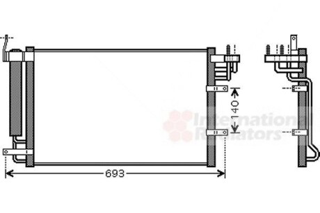 Конденсор кондиционера CERATO ALL MT/AT 04- Van Wezel 83005093