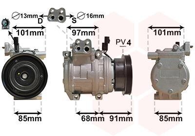 Компрессор кондиционера Hyundai Ix35/tucson/Kia Sportage 04 Van Wezel 8300K208