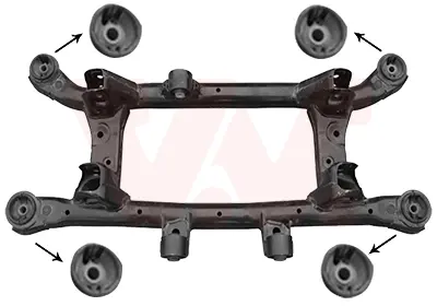 Подрамник задний HYUNDAI TUCSON только 4WD (Пр-во) Van Wezel 8381629 (фото 1)