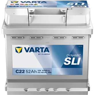 Акумулятор 12В 52Агод./470А (EN) Dynamic SLI (R+ стандартні клеми) 207x175x190 B13 - монтажний фланець 10.5мм (пусковий) VARTA 552400047K262