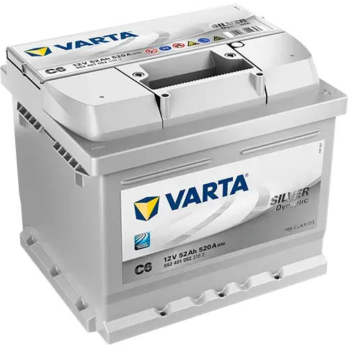 Акумуляторна батарея 52Ah/520A (207x175x175/+R/B13) Silver Dynamic C6 VARTA 552401052 3162 (фото 1)