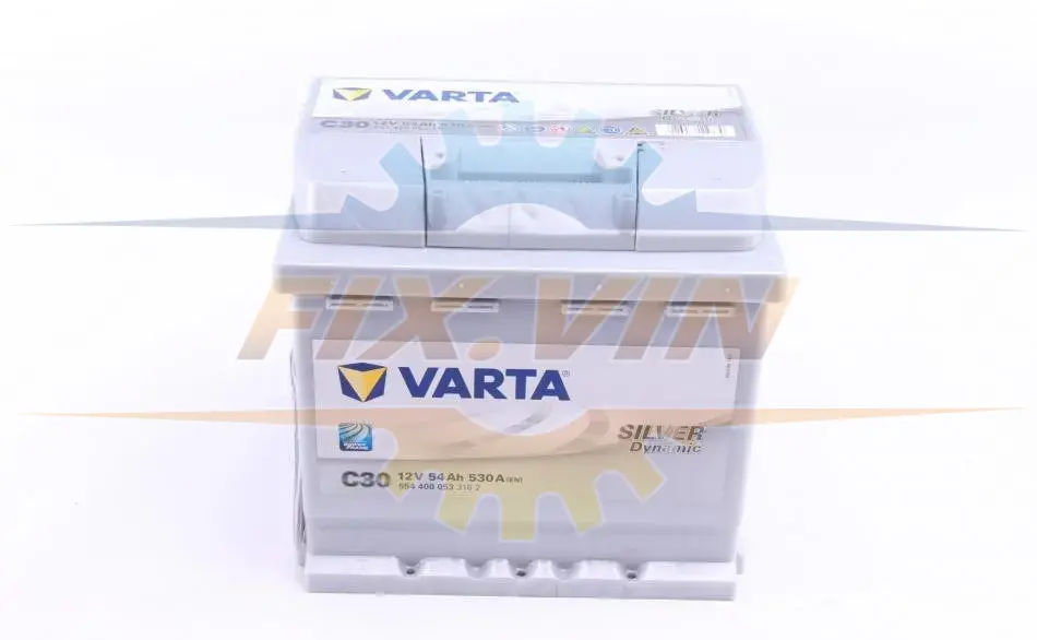 Акумуляторна батарея 54Ah/530A (207x175x190/+R/B13) Silver Dynamic C30 VARTA 554400053 3162 (фото 1)