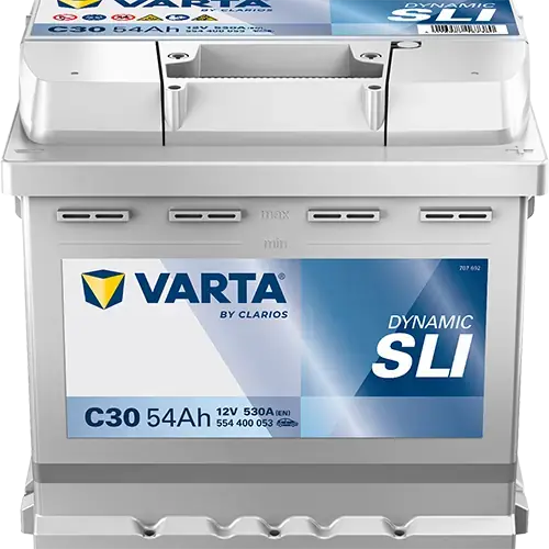 Акумулятор 12В 54Агод./530А (EN) Dynamic SLI (R+ стандартні клеми) 207x175x190 B13 - монтажний фланець 10.5мм (пусковий) VARTA 554400053K262 (фото 1)