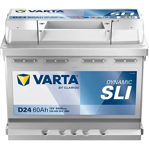 Акумулятор 12В 60Агод./540А (EN) Dynamic SLI (R+ стандартні клеми) 242x175x190 B13 - монтажний фланець 10.5мм (пусковий) VARTA 560408054K262 (фото 1)
