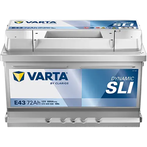 Акумулятор 12В 72Агод./680А (EN) Dynamic SLI (R+ стандартні клеми) 278x175x175 B13 - монтажний фланець 10.5мм (пусковий) VARTA 572409068K262 (фото 1)